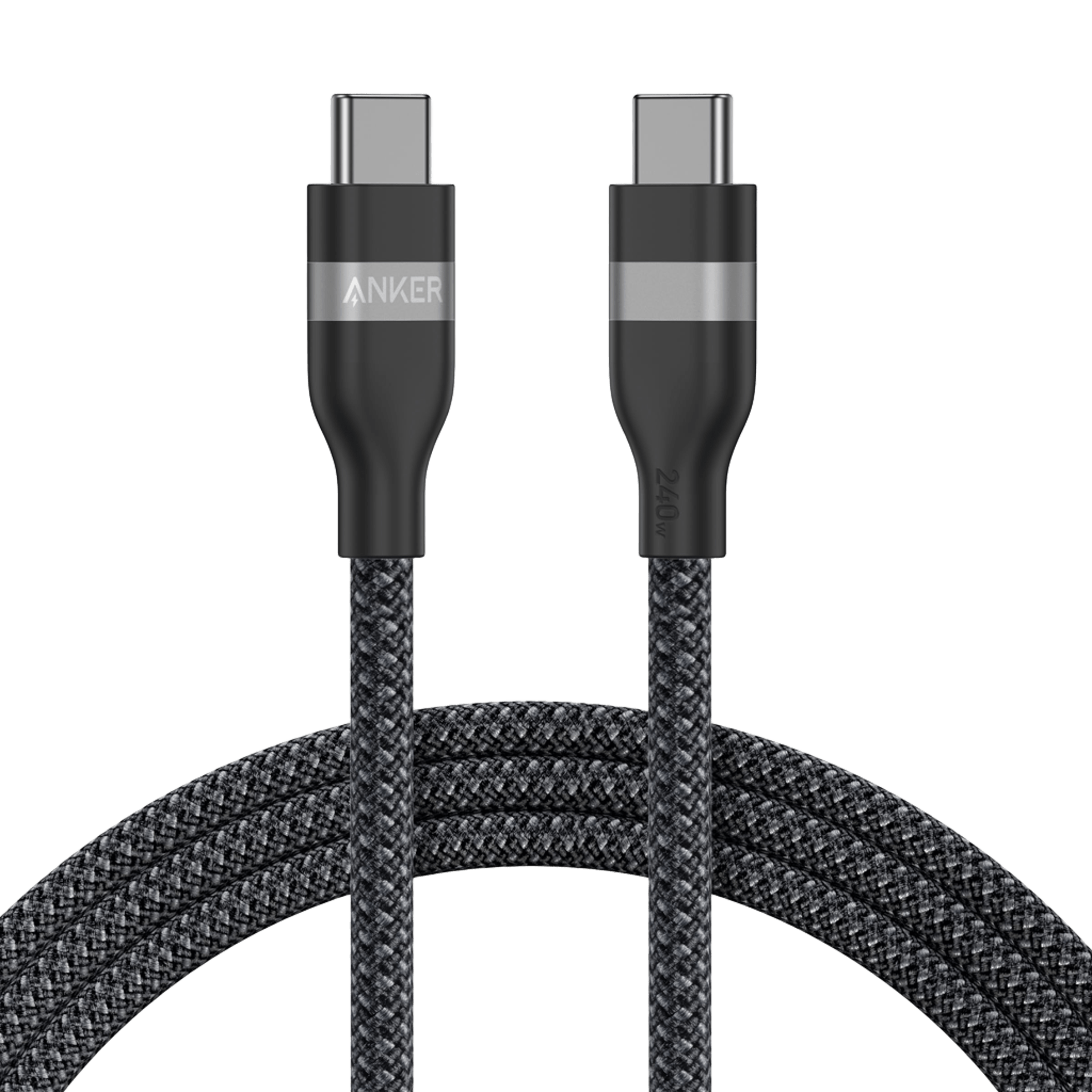 Anker Nano Charger (45W) with USB-C to USB-C Cable and Anker USB-C to USB-C Cable (6 ft, 240W, Upcycled-Braided)