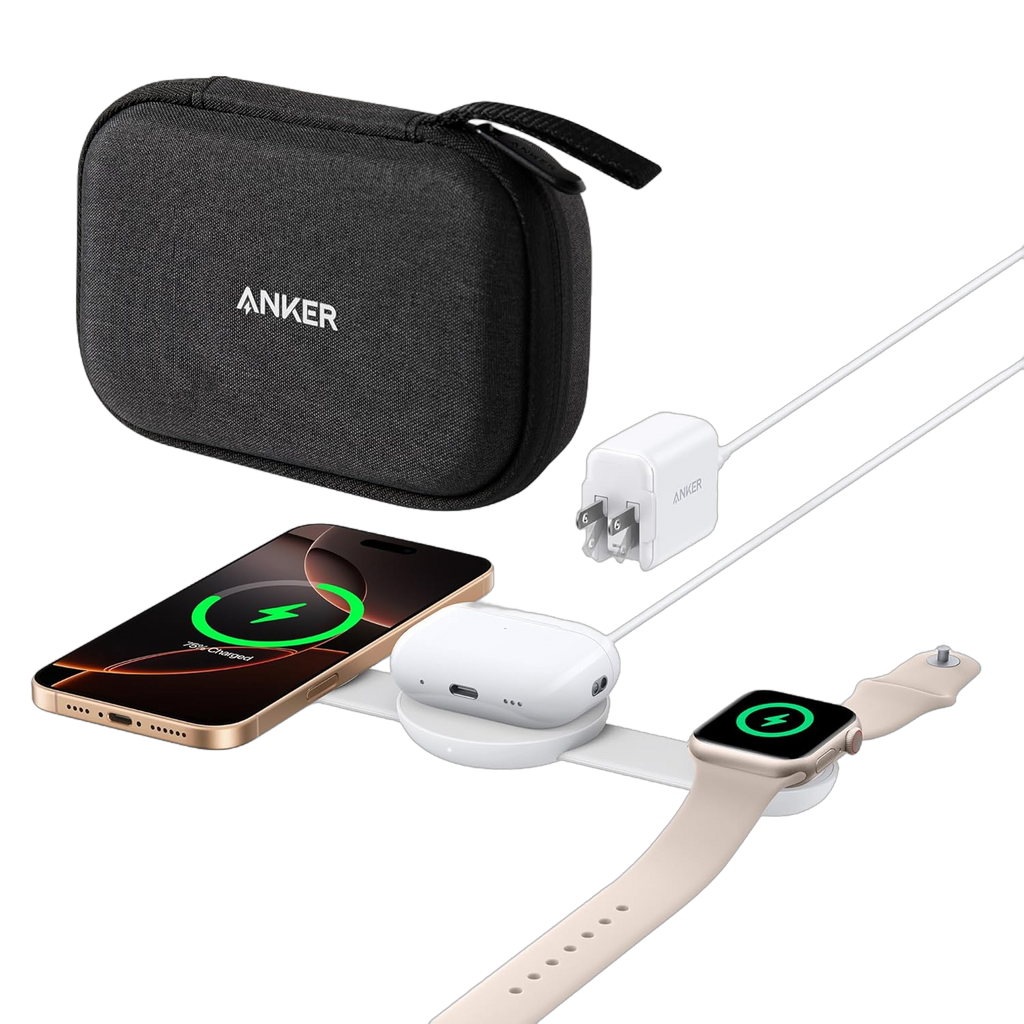 Anker MagGo Wireless Charging Station (3-in-1, Foldable Pad)